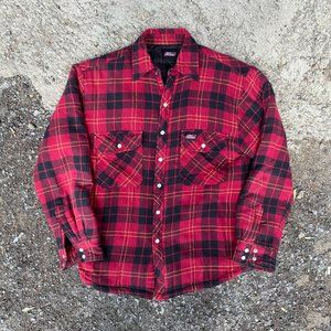 Vintage Dickies Flannel Shirt Plaid Dress